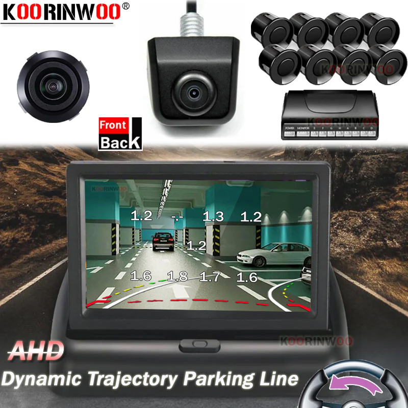 Car Parking Sensor 8 Sensor Front Rear - Kit Sensori di Parcheggio Koorinwoo con