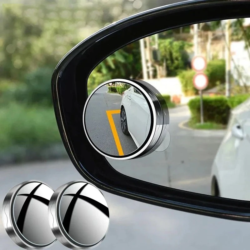 Blind Spot Mirror Wide Angle Convex 2Pcs - Specchio per auto grandangolare convesso rotondo