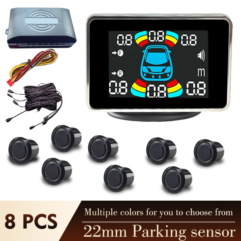 Car Parking Sensor 8 Sensor Front Rear - Kit di 8 sensori di parcheggio