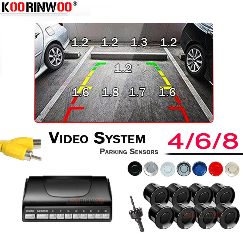 Car Parking Sensor 8 Sensor Front Rear - Koorinwoo Video visibile Sensori di parcheggio