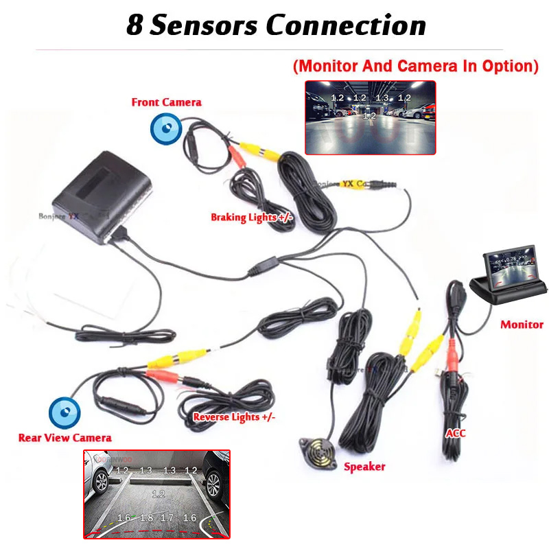 Kit Sensori di Parcheggio Koor - Car Parking Sensor 8 Sensor Front Rear recensione e prezzo