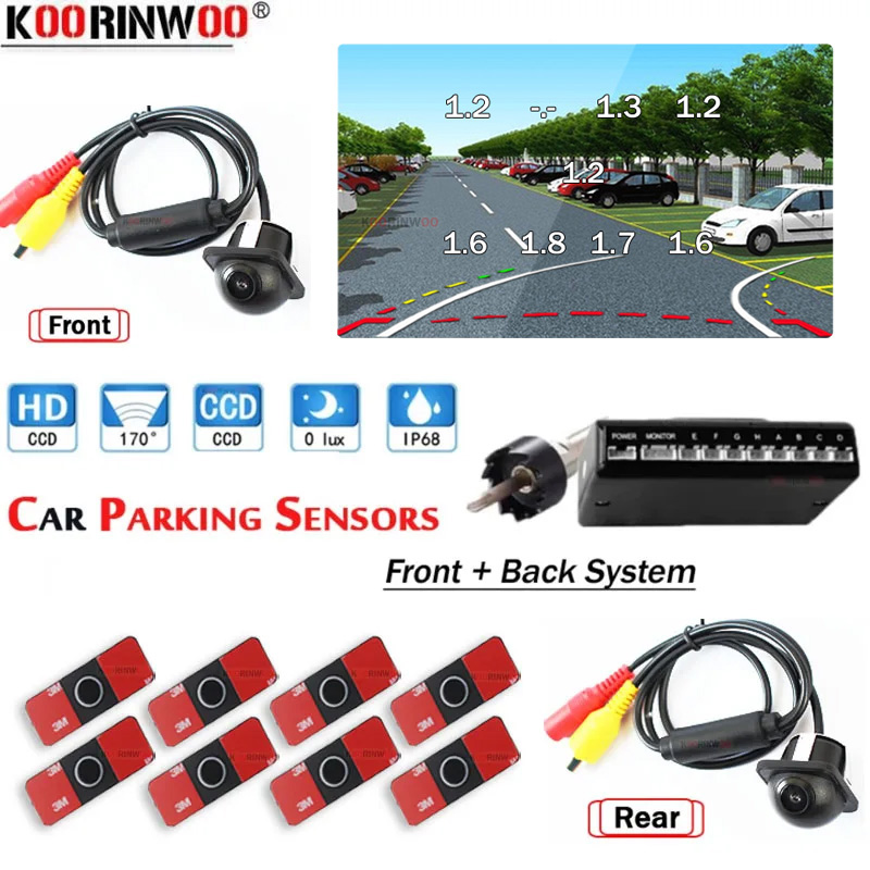 Koorinwoo Smart System sensori - Car Parking Sensor 8 Sensor Front Rear recensione e prezzo