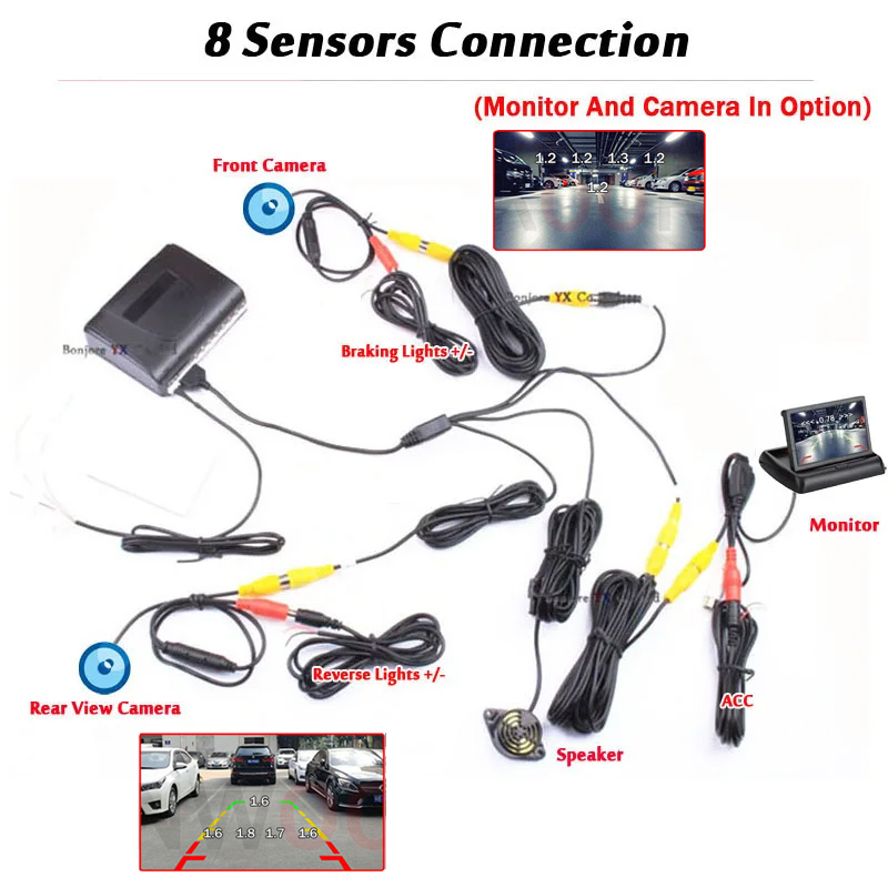 Koorinwoo Dual Core Sensori di - Car Parking Sensor 8 Sensor Front Rear recensione e prezzo