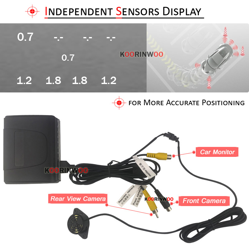 Koorinwoo Dual Core Sensori di - Car Parking Sensor 8 Sensor Front Rear recensione e prezzo