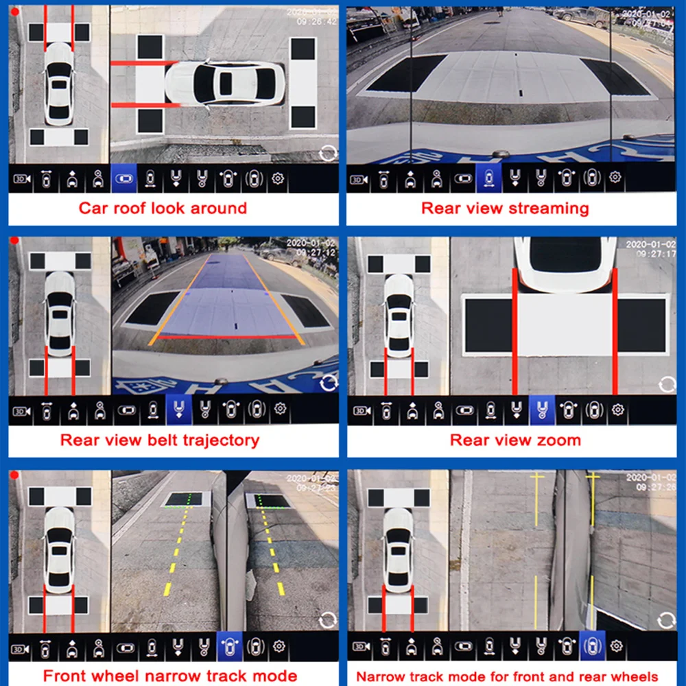 SMARTOUR Sistema di Visione a  - 360 Degree Bird View Car Camera System recensione e prezzo