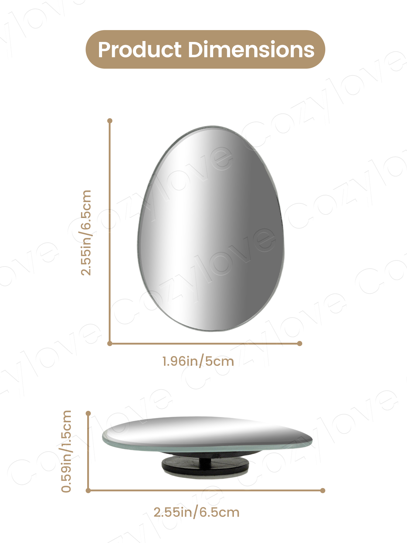 2 specchietti ovali per angolo - Blind Spot Mirror Wide Angle Convex 2Pcs recensione e prezzo