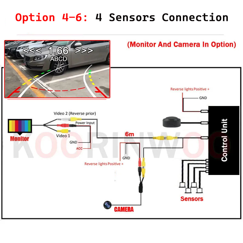 Sistema Intelligente Koorinwoo - Car Parking Sensor 8 Sensor Front Rear recensione e prezzo